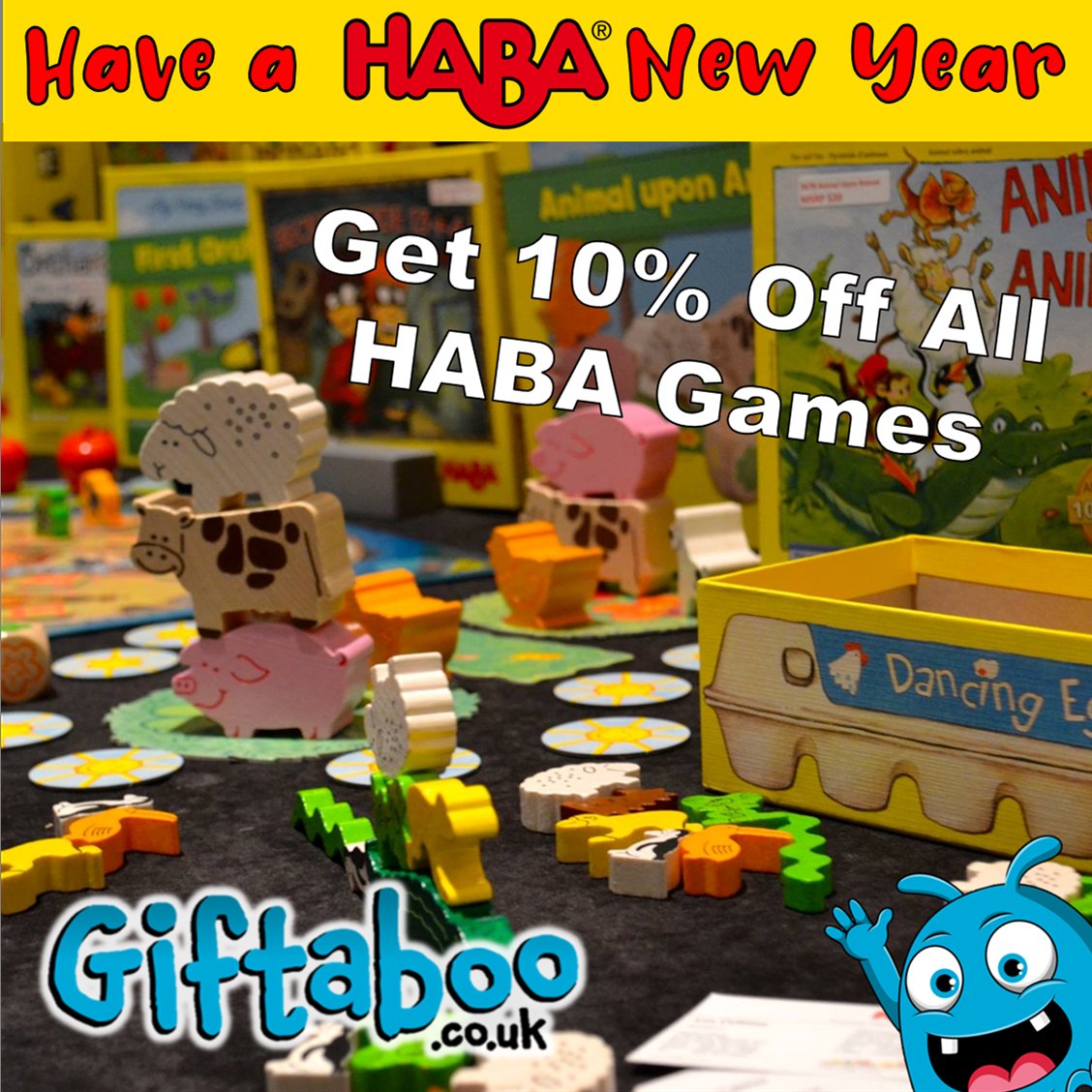 giftaboo's tweet photo. Use the discount code HABA10 at checkout to get 10% off any of our HABA games.

Have a HABA New Year with https://t.co/MloUBP90BY

Discount Code Valid until 31st January 2022

#boardgames #Haba #kids #games #HappyNewYear #Sales https://t.co/htxZ9gED1F