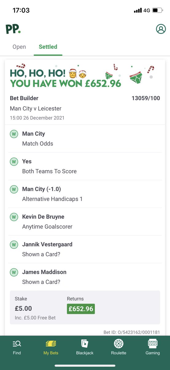 castloj's tweet photo. @paddypower cheers for the free bet on the Boxing Day football Paddy 😍 https://t.co/2oUCbrPtRJ