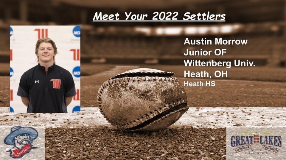 We are ready to introduce more of your 2022 Settler players.  Let's give a big welcome home to former Heath HS standout Austin Morrow!! #rollsets <a href="/Austin_Morrow4/">Austin Morrow</a> @wittbaseball <a href="/newarkurt/">.</a> <a href="/HEATHHS_AD/">Heath Bulldogs AD</a>