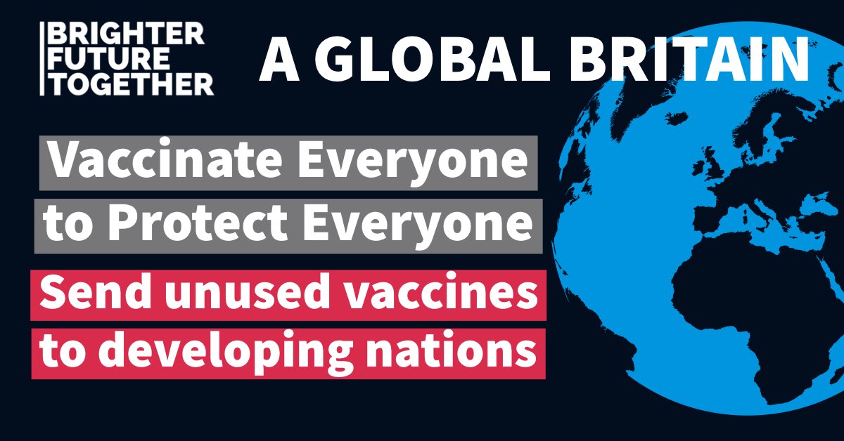 FutureTogether_'s tweet image. 🌍Global Britain must be more than a slogan - it must be a plan to drive global change.

💉We can start by sending unused vaccines about to hit their use by date to developing nations

🦠Only once the world is vaccinated the chances of new dangerous variants significantly lower
