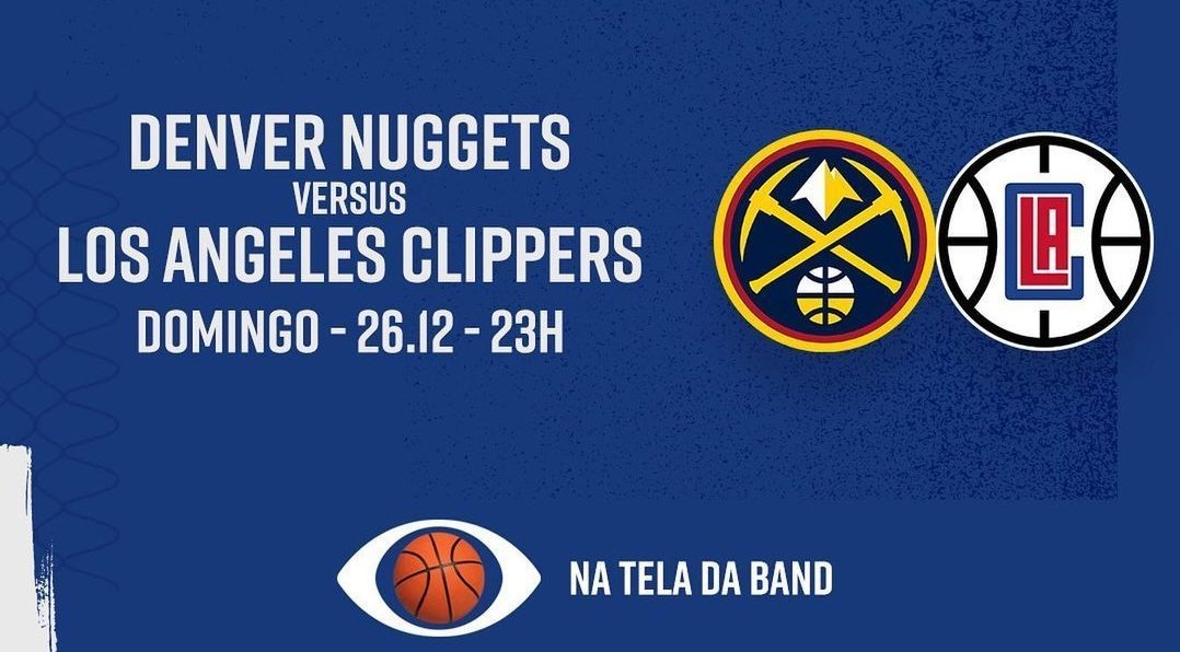 ivanbrunonarra's tweet photo. Domingão de NBA na @BandTV . Após o feriadão do Natal a bola sobe para um importante duelo do Oeste.

Às 23:00, Denver Nuggets x Los Angeles Clippers. 

Narro essa ao lado do Super Big Three @alvarojosetv @Danilo0014 e @eduardobarao . E pra você, quem vence?

#NBAnaBand https://t.co/Ai08k7OsEK