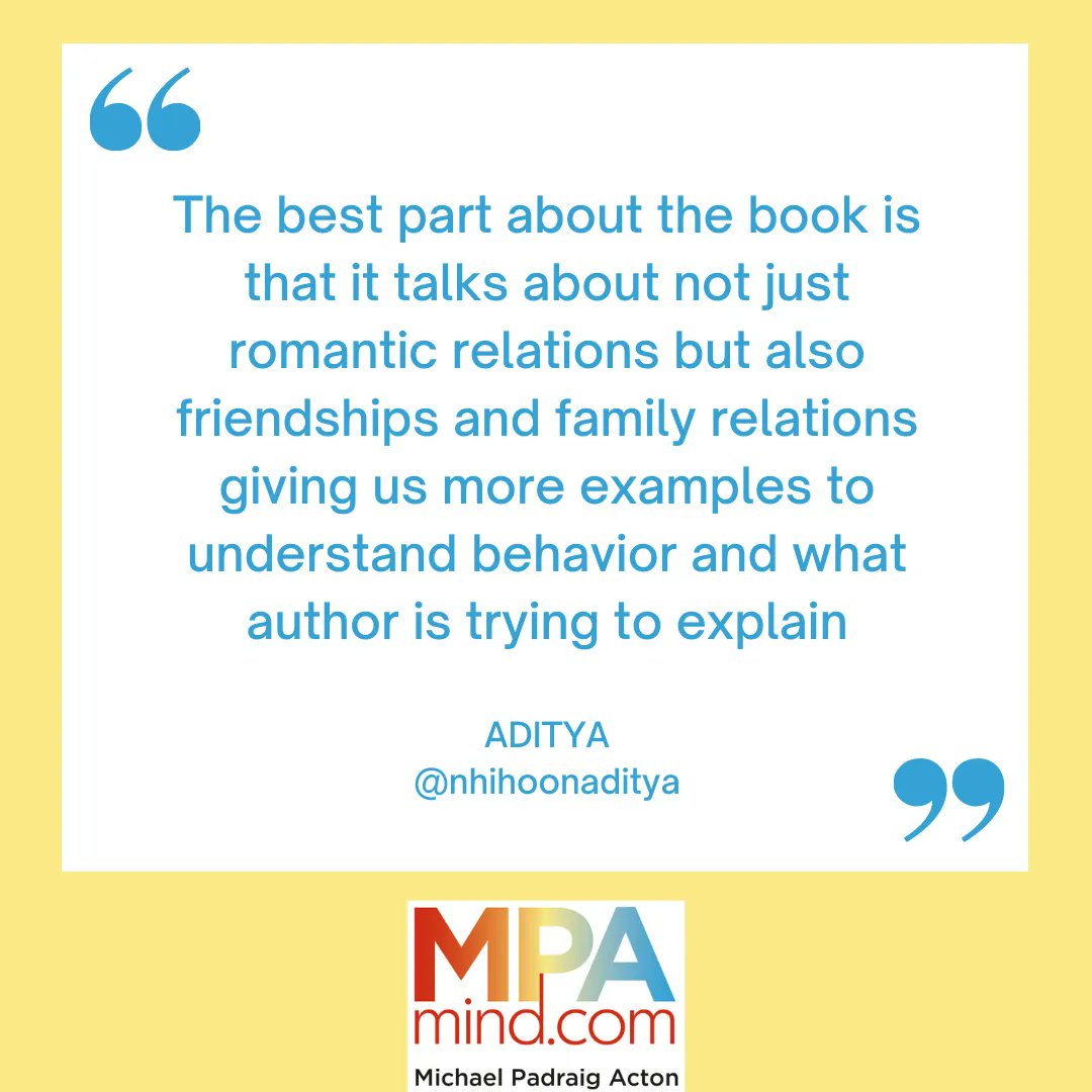 MPAMind_com's tweet photo. Thank you Aditya for reviewing #LearningHowToLeave Here is an extract: "A great practical guide talking about #ToxicRelationships .The book starts with explaining what toxic behaviors are and how we might not see it." For Aditya's full review, go to: https://t.co/IKSVnY9aw6 https://t.co/1sudWDPRFL