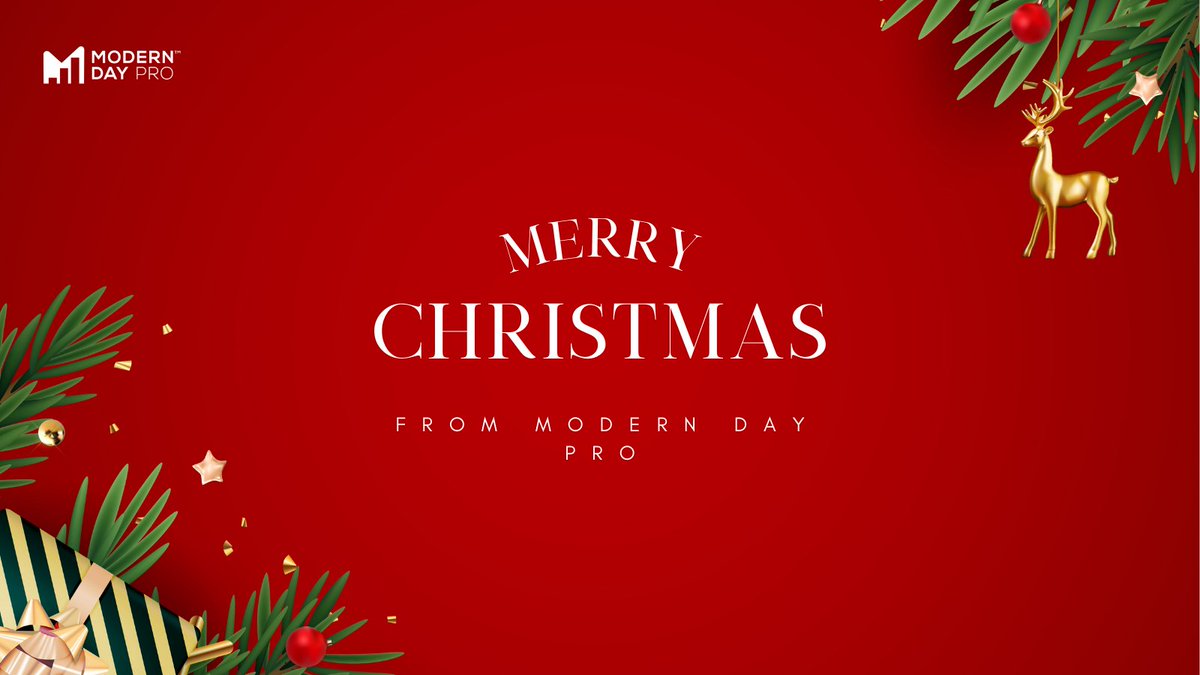 MODERNDAYPRO's tweet photo. Merry Christmas from all of us at Modern Day Pro to you and your family! We’re so grateful for the support you’ve given us and hope you have the happiest of holidays. https://t.co/xm447XRMpr