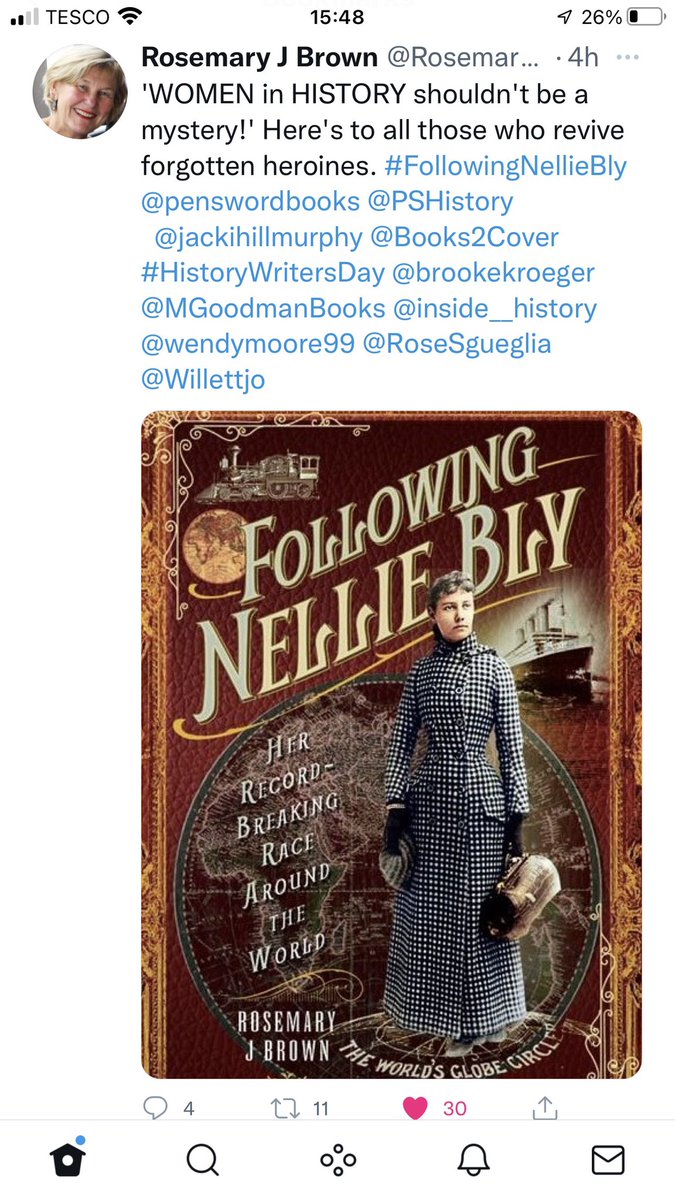 LL_running_girl's tweet photo. Just starting “around the world in 80 days” BBC1 which I believe stars Nellie Bly from my new book by @Rosemary_Nellie https://t.co/S5XiIePaK0