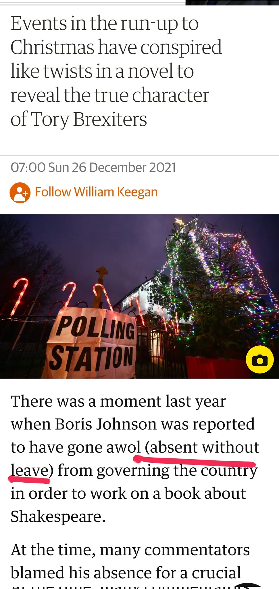 Jeremy Vine Why Does Guardian Use An Abbreviation Like Awol And Then Spell Out What It Means In Brackets What Is The Point Of This T Co K18wdu3gbc Twitter