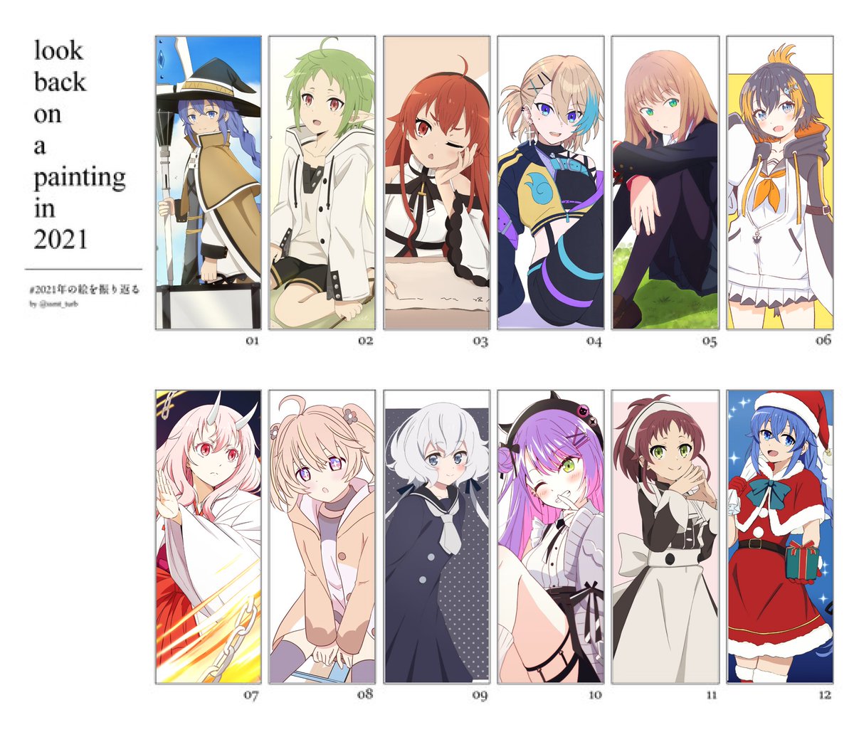 無職転生がやっぱり多かった一年でした。 #2021年の絵を振り返る
※テンプレお借りしました。 