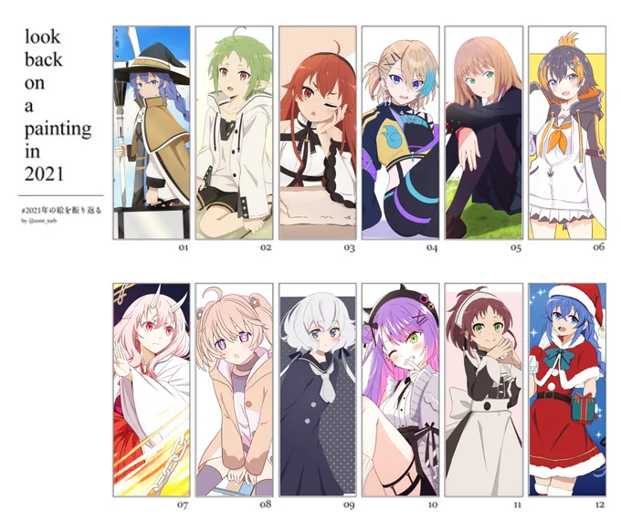 無職転生がやっぱり多かった一年でした。 #2021年の絵を振り返る
※テンプレお借りしました。 