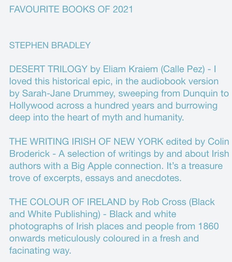 ⁦The Sunday Times asked me for my three book recommendations for the past year. Here they are ⁦<a href="/CallePez/">Calle Pez Studios</a>⁩ ⁦<a href="/colin_broderick/">Colin Broderick 🎥</a>⁩ ⁦<a href="/RobCross247/">Rob Cross</a>⁩