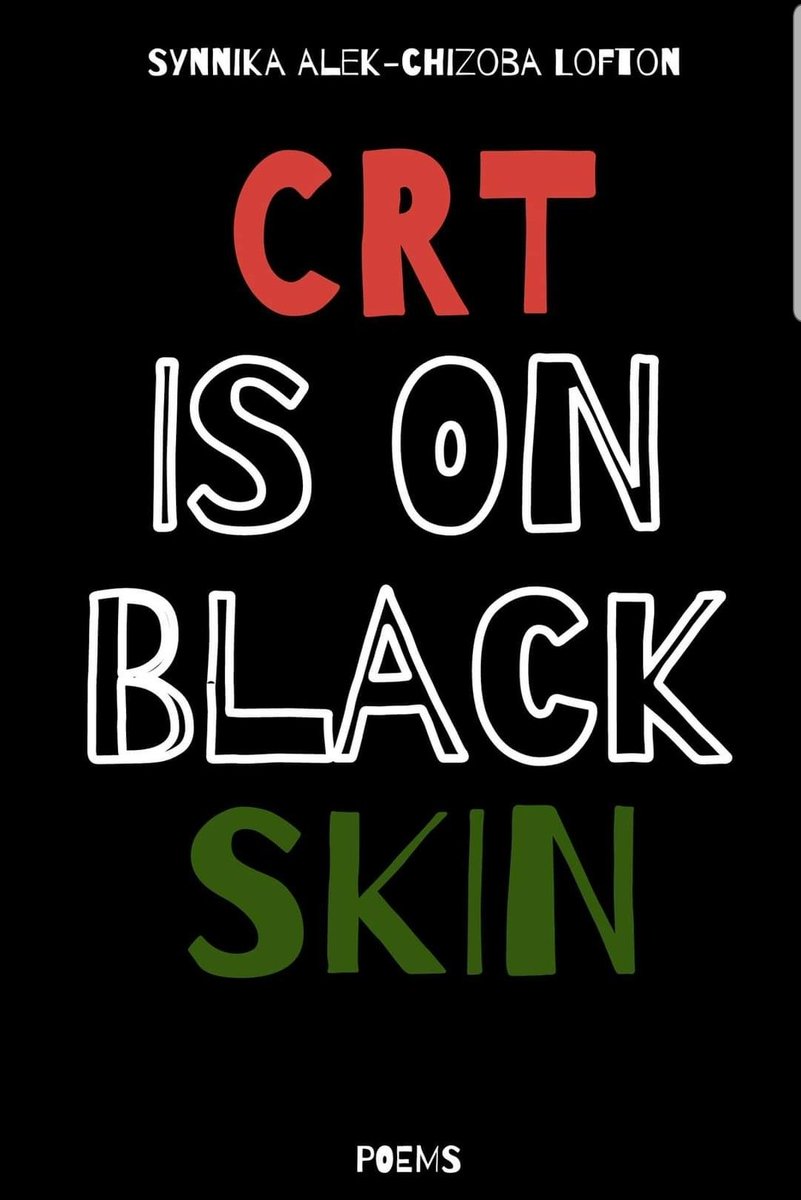 SynnikaLofton's tweet photo. My poetry collection CRT is on Black Skin drops on January 15th!! Preorder your copies today!!! #poetrylife #guerrillaignition
https://t.co/g12qNDXi4A https://t.co/DcLx0PwxgF