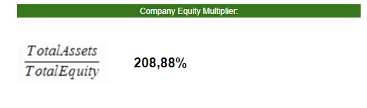 22. Company Equity MultiplierMedida de apalancamiento financiero.