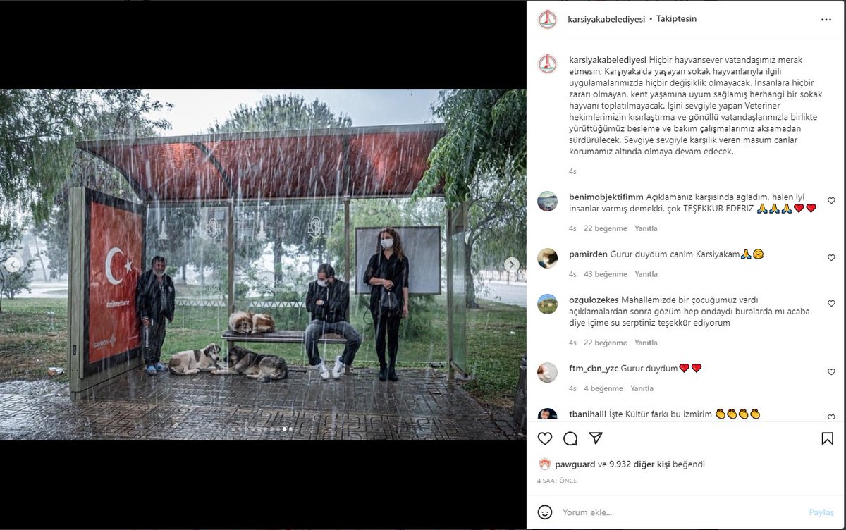 İşte bizim istediğimiz budur :) Yapan yapıyor. Yapmayan, yapamayan, yapmak istemeyene örnek olsun. #barınakistiyoruzfakat 
<a href="/karsiyaka_bel/">Karşıyaka Belediyesi</a> <a href="/mansuryavas06/">Mansur Yavaş</a> <a href="/ekrem_imamoglu/">Ekrem İmamoğlu</a>