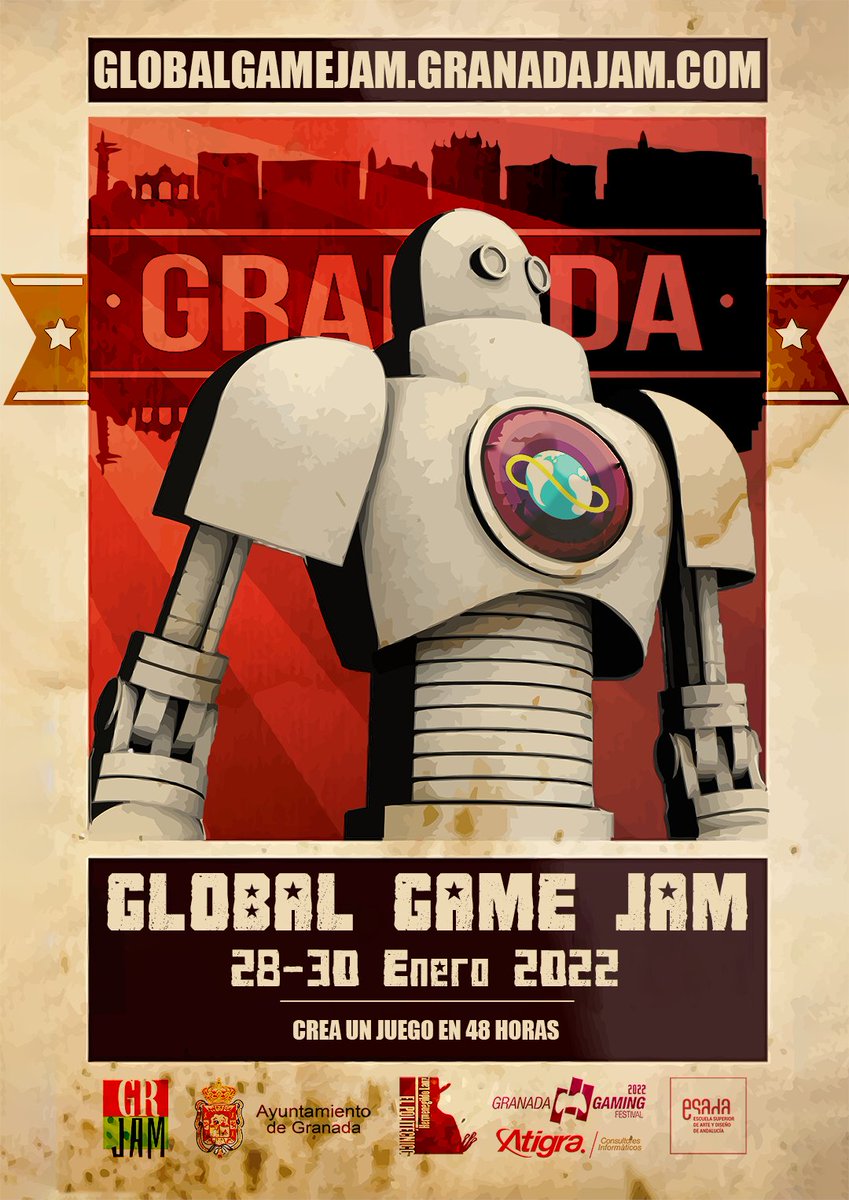 GranadaGameJam's tweet photo. Volvemos a la carga!! La jam más grande del mundo vuelve a Granada! https://t.co/o2lkH7BZD3 https://t.co/sGGqr5pFZo