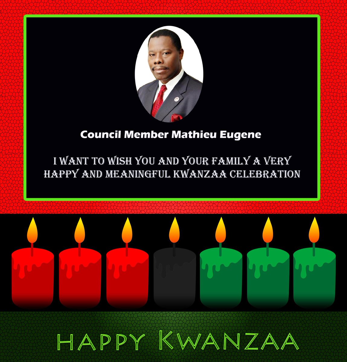I want to wish you and your family a #HappyKwanzaa Celebration!