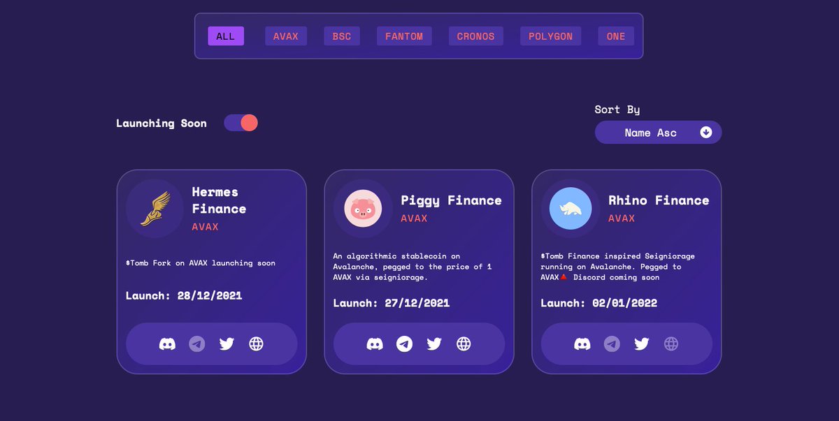 WhatTheFork_up's tweet photo. The website now has a "Launching Soon" filter that shows all project that have a launch date and are launching soon. Hoping to add more projects to the database in the next couple days.
#ohmfork #tombfork #ringfork #olympusfork https://t.co/EAZ2Ea46On