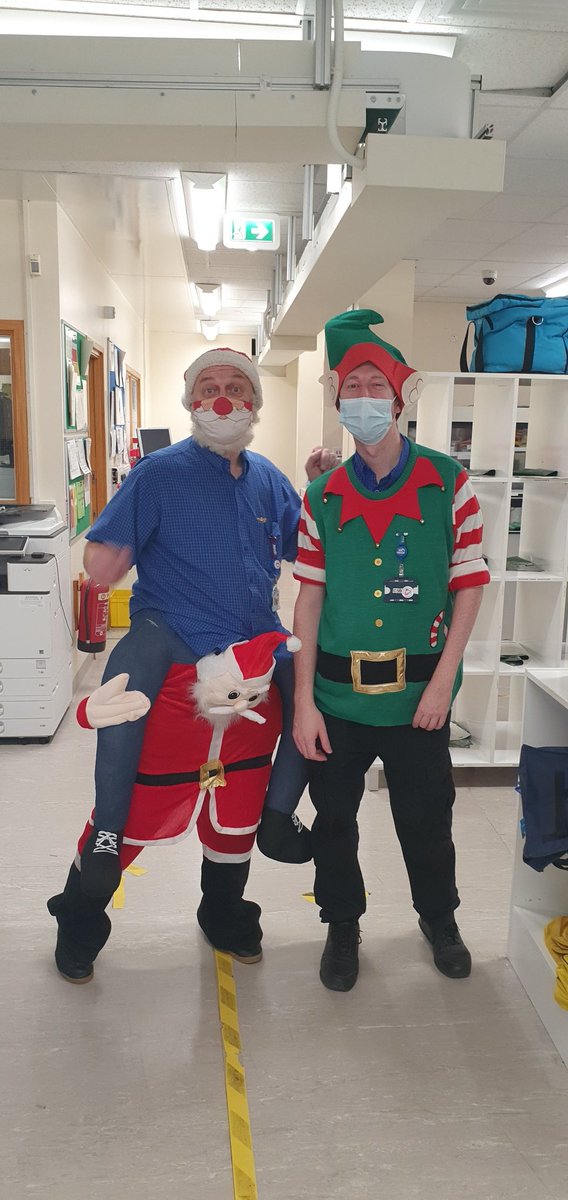 Lambtez66's tweet photo. Well Santa has done his rounds @NorthMcrGH_NHS @MFTnhs he is hanging his outfit up and giving the elf a rest till next year. Thanks to all who has worked this weekend let's hope 2022 is going to be a better year 🙏 🙌 👍🍻 https://t.co/jzHFDWeh3S