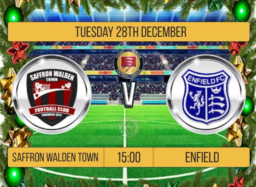 Saffron Walden Community FC (@swcommunityfc) on Twitter photo 🎅Christmas Football <a href="/SWTFootballClub/">Saffron Walden Town FC</a> v <a href="/EnfieldFC/">Enfield FC</a>
📆 Tuesday 28th December
⏰ 3:00pm
💷 u16 free if with paying adult
Come and support your LOCAL club
<a href="/swpsgfc/">Saffron Walden Community Girls FC</a> <a href="/swaldenreporter/">Saffron Walden Reporter</a> <a href="/swtic/">Saffron Walden TIC</a> <a href="/EssexCountyFA/">Essex County FA</a> <a href="/EssexSenior/">Essex Senior League</a> <a href="/TonyIncenzo/">Tony Incenzo TV/Radio football reporter 🇮🇹 🇮🇪</a> 🎅Christmas Football <a href="/SWTFootballClub/">Saffron Walden Town FC</a> v <a href="/EnfieldFC/">Enfield FC</a>
📆 Tuesday 28th December
⏰ 3:00pm
💷 u16 free if with paying adult
Come and support your LOCAL club
<a href="/swpsgfc/">Saffron Walden Community Girls FC</a> <a href="/swaldenreporter/">Saffron Walden Reporter</a> <a href="/swtic/">Saffron Walden TIC</a> <a href="/EssexCountyFA/">Essex County FA</a> <a href="/EssexSenior/">Essex Senior League</a> <a href="/TonyIncenzo/">Tony Incenzo TV/Radio football reporter 🇮🇹 🇮🇪</a>