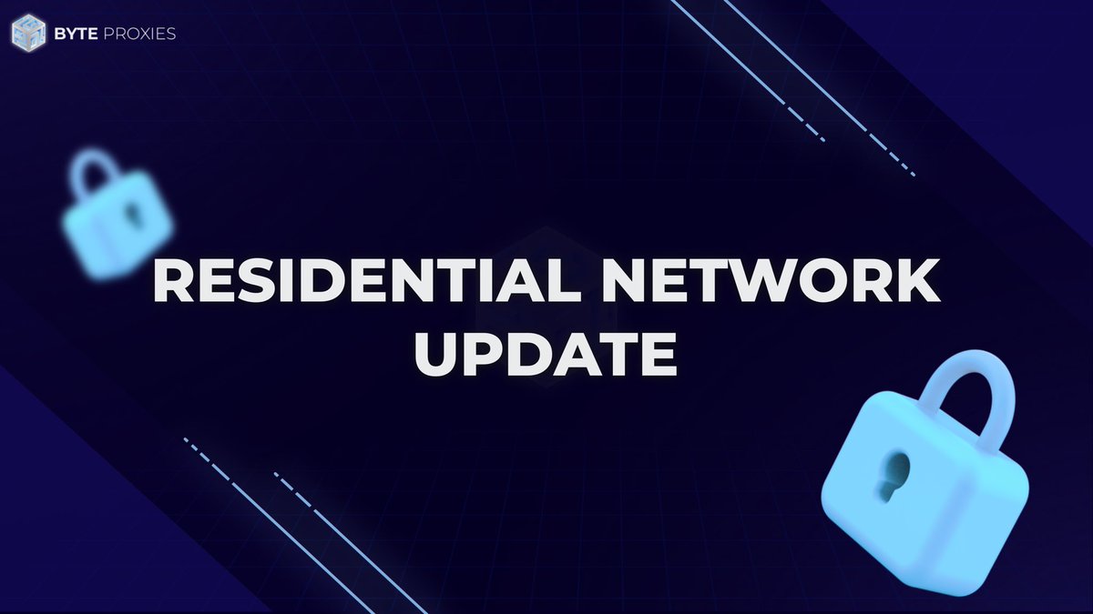 Residential Network Update🎉

We want to make sure that our Users keep cooking in 2022 even more. Which is why we worked on tons of Improvements⚡️

Such as:
• Improved Speeds: 30-130ms
• More Site-Pools🛍
• Updated Backend
&amp; much more

Live now🎉

Follow, RT &amp; Like for 2x5GB☃️