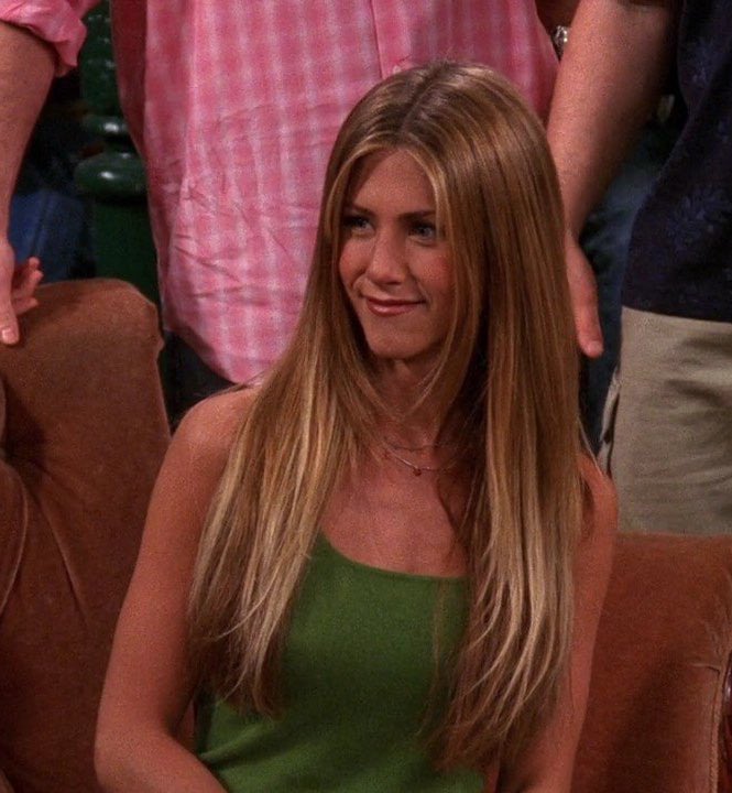 tal on X: rachel green with long hair is everything   / X