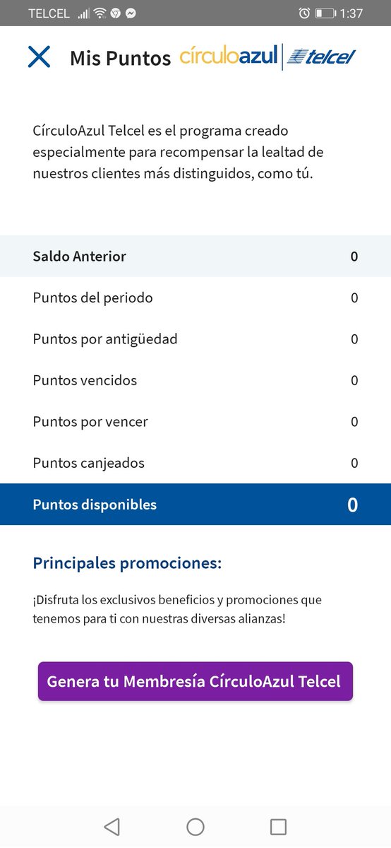 BettyRodrigz's tweet photo. Mis puntos generados en 10 años del #CirculoAzul
¿#Telcel asi paga mi lealtad? https://t.co/qlMuhqaIvN
