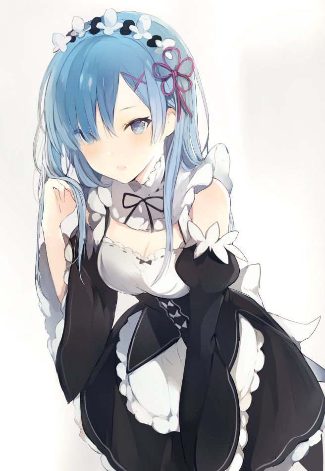 OniMaid's tweet photo. “Roswaal-sama cast a spell to make my hair longer for a bit… what do you think? It’s a little embarrassing, I’ll admit…” https://t.co/N8NlTI6cnt