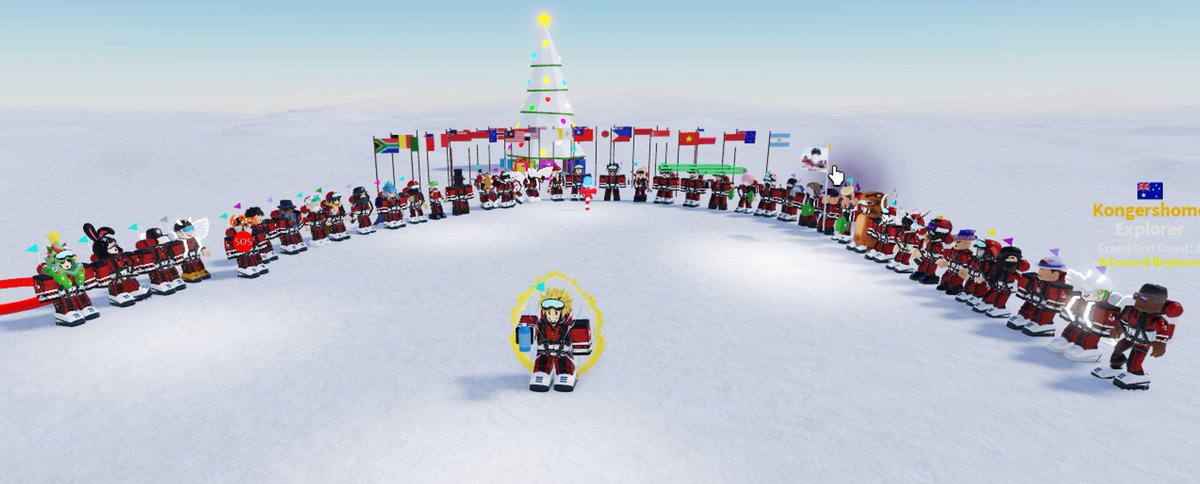 StudioPlayduo's tweet photo. It's a new World Record! Not one but two!
'Most players at the South Pole' and 'Most players at the South Pole from an expedition team' with 42 players. Well done @GarudaEXP! 👑🌍
 #roblox #expeditionantarctica https://t.co/YffgMqSeWF