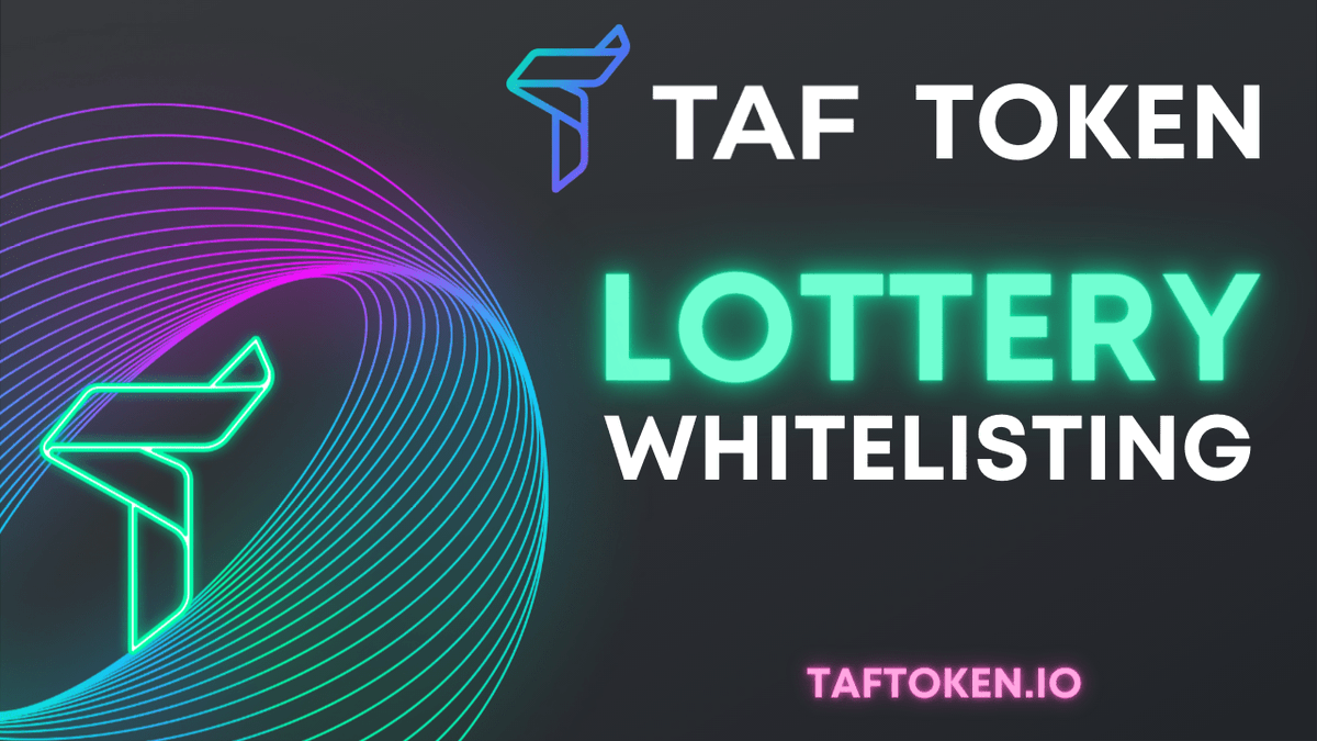 Become a part of our once in a lifetime Lottery Whitelisting on DxSale 🚀

By following all of these steps you SECURE your access to the Lottery Whitelisting opportunity at an exclusive price of 🏆 $0.05 

💰Join: gleam.io/x13M0/taf-toke…