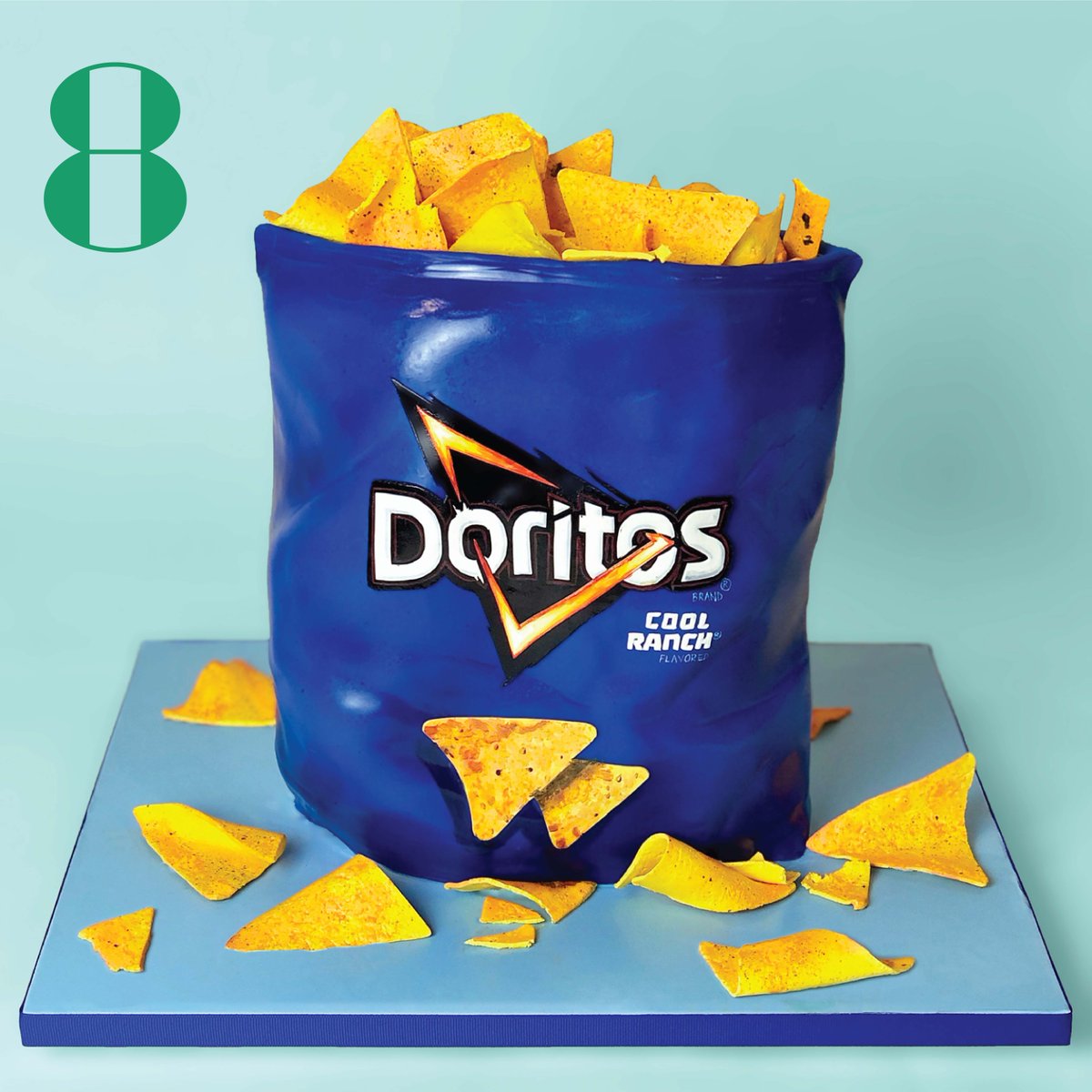 Charm_CityCakes's tweet photo. Cool Ranch or Nacho Cheese??? #sculptedcake #cake #foodincake #cakeasfood #favsnack #snacktime #Doritos #coolranch https://t.co/upOkPo6Efy