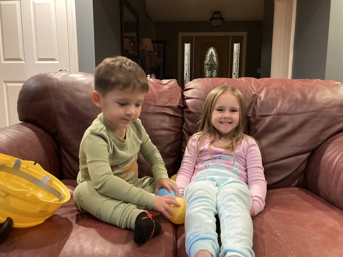 So much fun spending Christmas with these two little ones! They spent the night and we went to church together today!