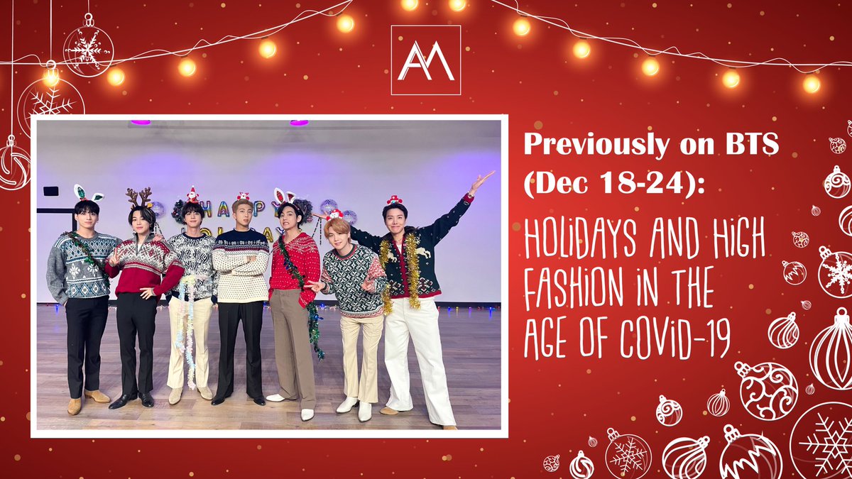 ARMYMAGofficial's tweet photo. #PreviouslyOnBTS
DECEMBER 18-24
While it is not easy to keep up with all weekly @BTS_twt news, rest assured #BTSARMY that we tried to recap as many news as possible in this new #ARMYMagBlog recap for you!๐ฌ๐๐
๐https://t.co/WOx5VyT9Un
#BTS
#ChristmasTree
#ARMYMAGAZINE https://t.co/m9FxIotQR1