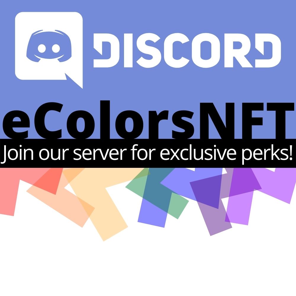 eColorsNFT's tweet photo. eColors is now on #Discord! Join our server (eColorsNFT) to network with community members, win giveaways, and view exclusive sneak peeks at upcoming #NFTs: https://t.co/gDmQESfMAu

#nft #nftart #nftcommunity #nftcollectible https://t.co/EmGAK2PSxA