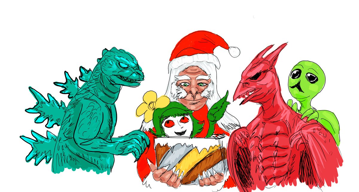 cosbydaf's tweet photo. Happy Holidays! Thanks to my fans for all the love and support you've given over the years!  #GodzillaReplay  #GodzillaReplayDaisy https://t.co/jG4wG5iztK
