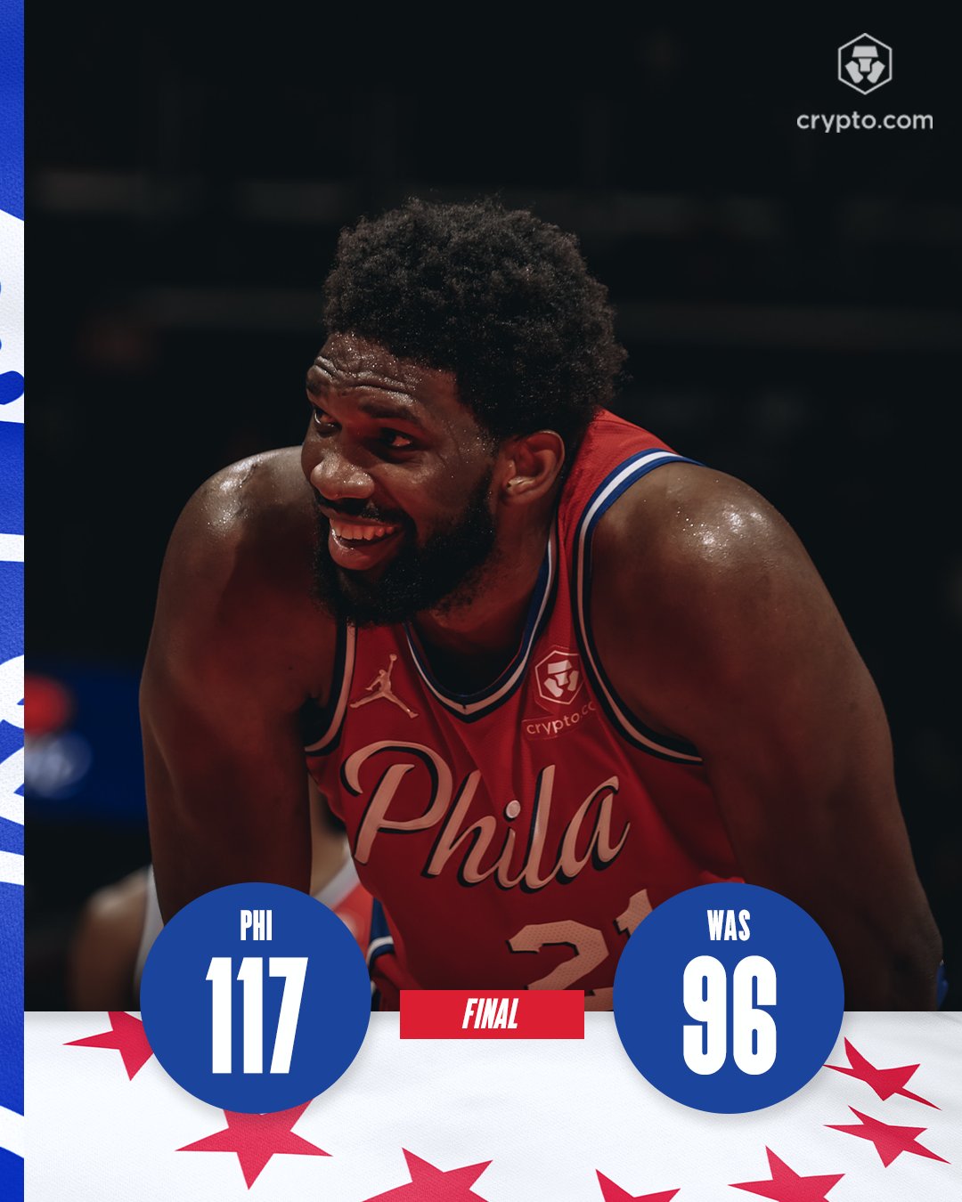 Philadelphia 76ers on X: SIXERS WIN! 🪙@Cryptocom