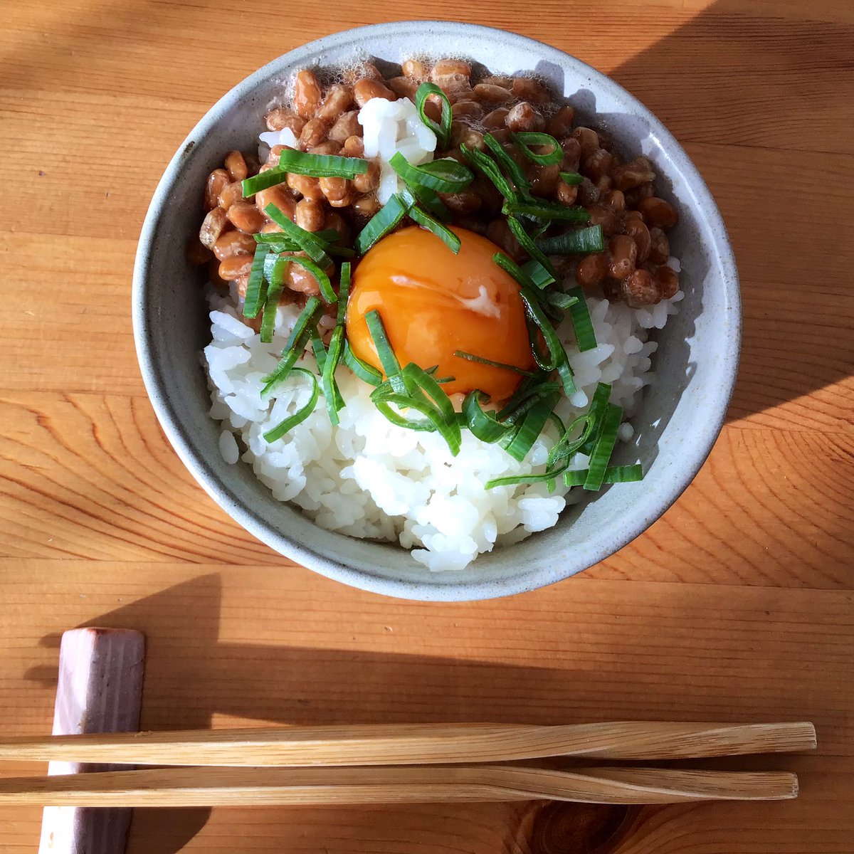 おはようございます☀ 今朝も納豆たまごかけご飯からスタートします💕皆さま良い1日を✨