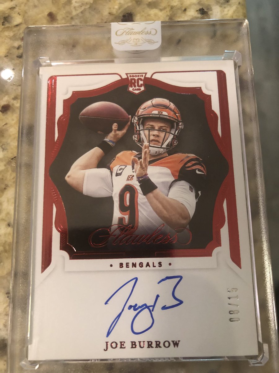 SSadovich's tweet photo. Joe Burrow PC addiction #joeburrow #collector #sportscards https://t.co/cnuCTeigU2