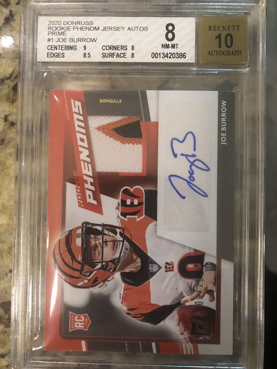 SSadovich's tweet photo. Joe Burrow PC addiction #joeburrow #collector #sportscards https://t.co/cnuCTeigU2