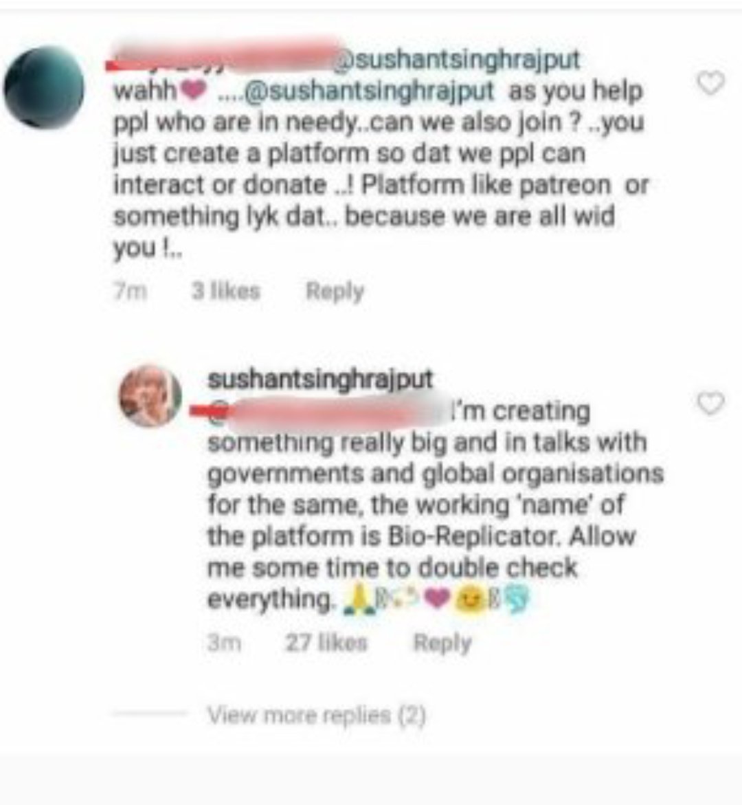 sangeeta150498's tweet photo. Here he says he's creating something big n in talks with governments and global organisations. What was he working on n with whom? Which govts/global organisations betrayed him?? What happnd to that "Big thing" he was on?

#Bioreplicator

@itsSSR 

#JusticeForSushantSinghRajput https://t.co/vLi07pwZAx