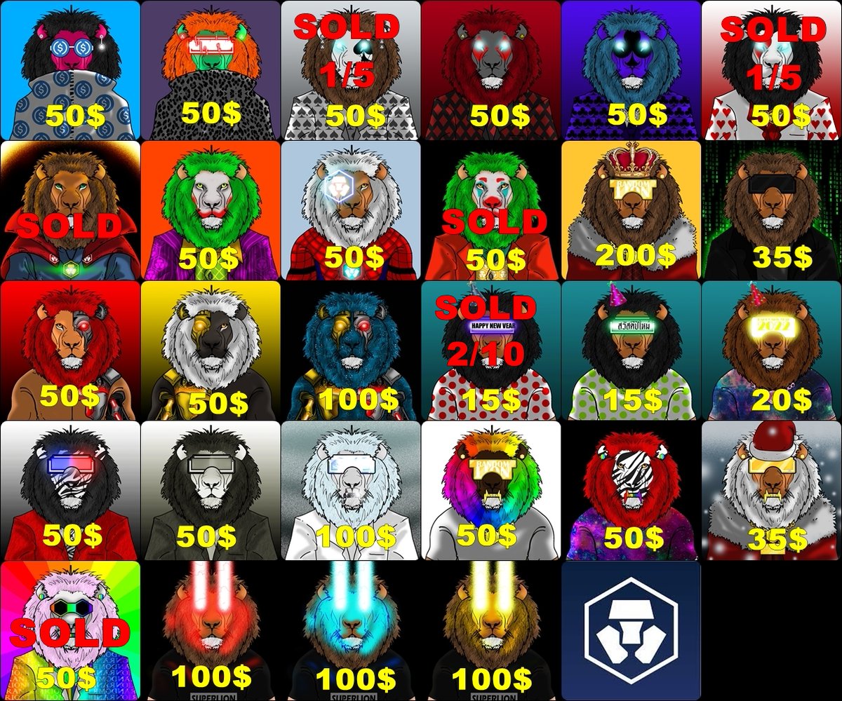Update of the lion family Welcoming the New Year's Eve with some NFT specials Anyone who wants to be a part of us is welcome. thank you for supporting me.
on <a href="/cryptocom/">Crypto.com</a> 🦔😍🥰🌲
crypto.com/nft/collection…

#CRO   #cryptoartist #Cryptoart #NFTdrop #NFTThaicommunity #LoadedLions