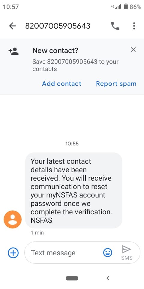 Mandy36242096's tweet photo. @myNSFAS can you please intervene I want to re-apply for NSFAS but I can’t login nor reset my logging in details, due to that I don’t have an access to e-mail address and cellphone number that I used in previous application.
celiwefuhfuh@gmail.com my new e-mail. https://t.co/tXG1W6hZck