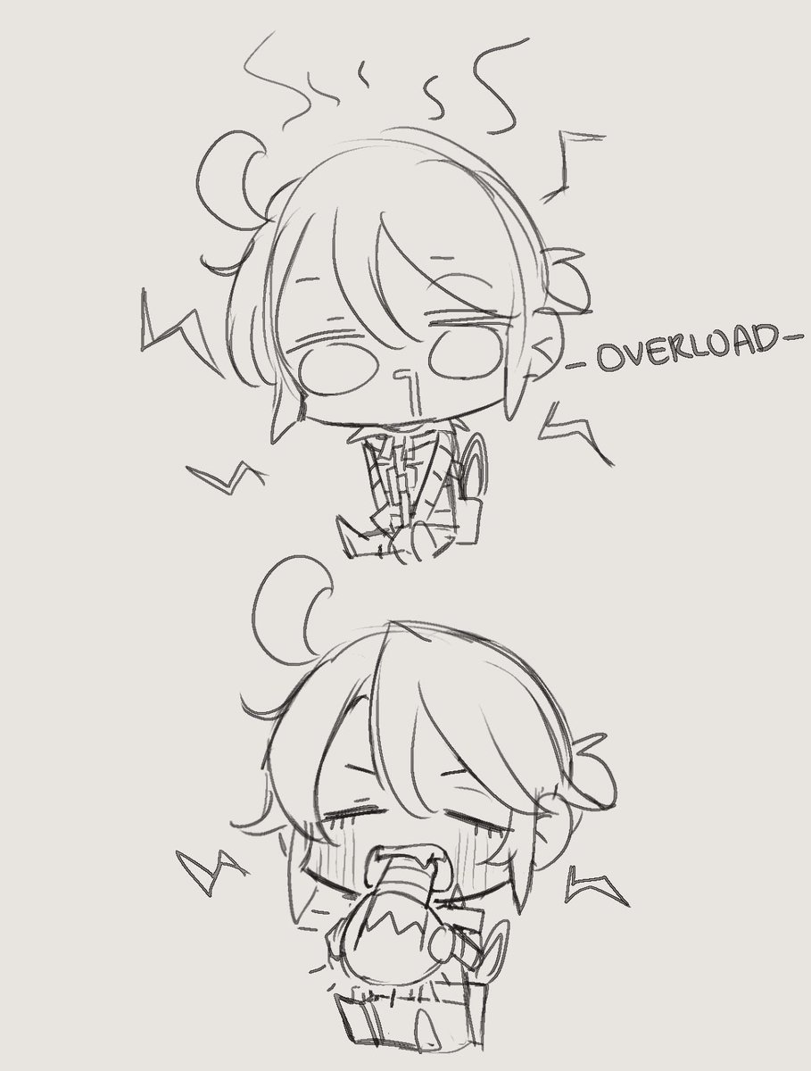 Prompts: Electrifying, Electric Man, Gnawing on Christmas Bulbs ( my brain omitted Christmas;;)