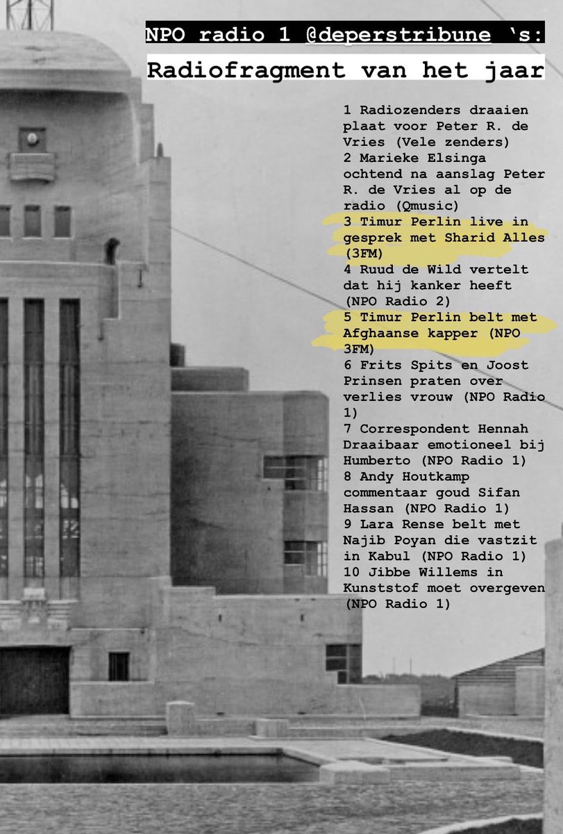 Mooiii 😇 ! Twee keer in de Top 5 van Beste Radiofragmenten van 2021 <a href="/DePerstribune/">De Perstribune</a>