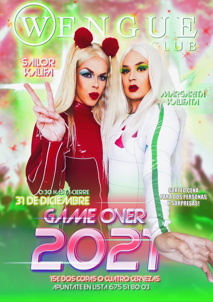 SailorJosemi's tweet photo. Bueno pues ya se puede decir! Este Fin de Año estaré con mi hermana Margarita Kalifata liándola parda en Wengue Club! Vamos a despedir el año como se merece! No se lo pierdan, que luego lo ven por instagram y se arrepienten https://t.co/RXMPV1VWiG