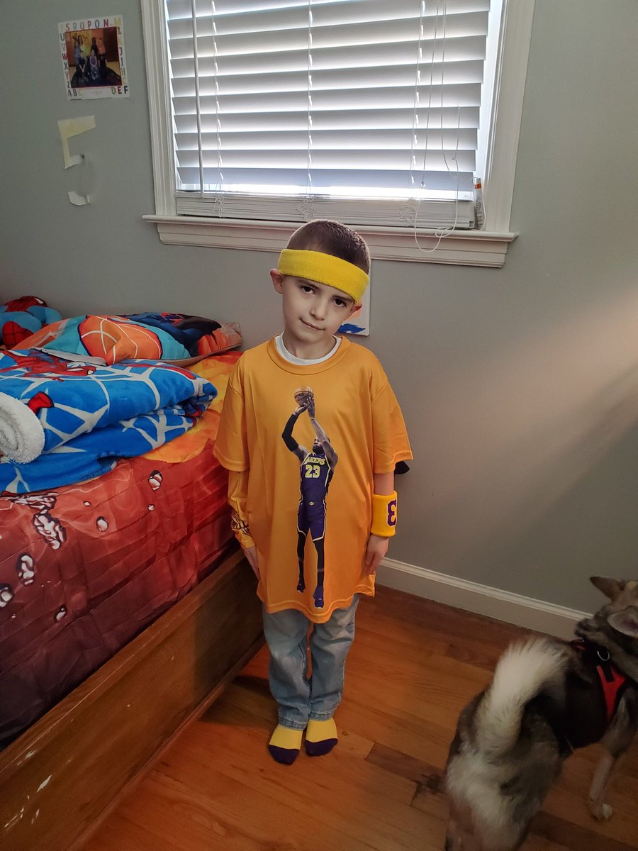jenschnick's tweet photo. @KingJames Paul with his new gear from Christmas. He loves @kingjames #paulsean #littleman #lakers #lebronjames https://t.co/aQaoaxxQQ9
