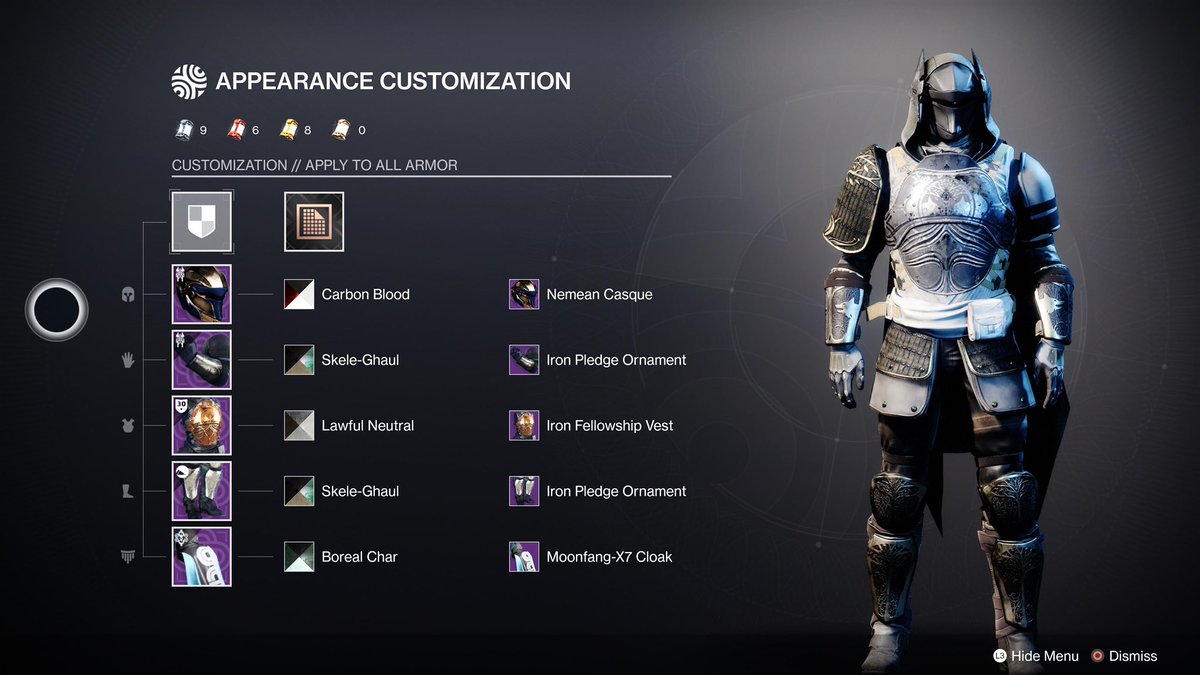 MexicanSynth's tweet photo. Tried to make Batman from Dark Knights of Steel in #Destiny2 https://t.co/snrDv3LGzP
