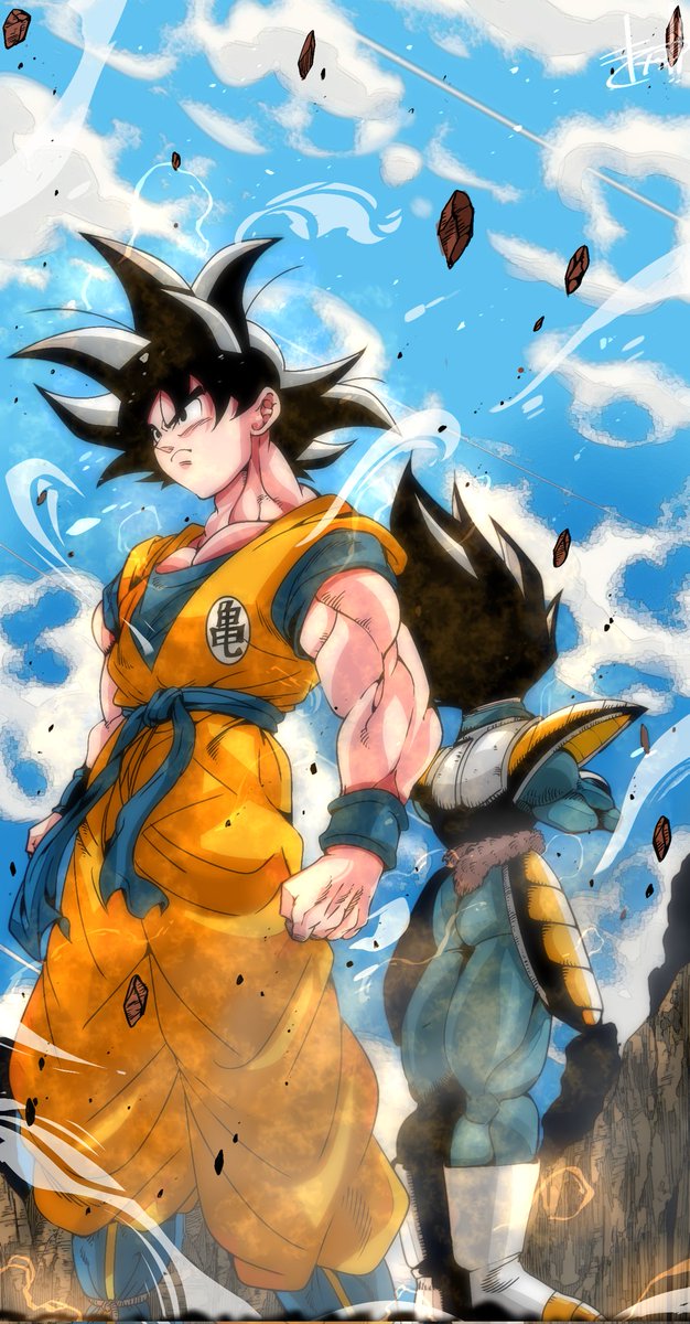 ドラゴンボール ドラゴンボールz 孫悟空vsベジータ 宿命の好敵手 ドラゴンボール イラス きなこもち 有償依頼募集中dmまで のイラスト