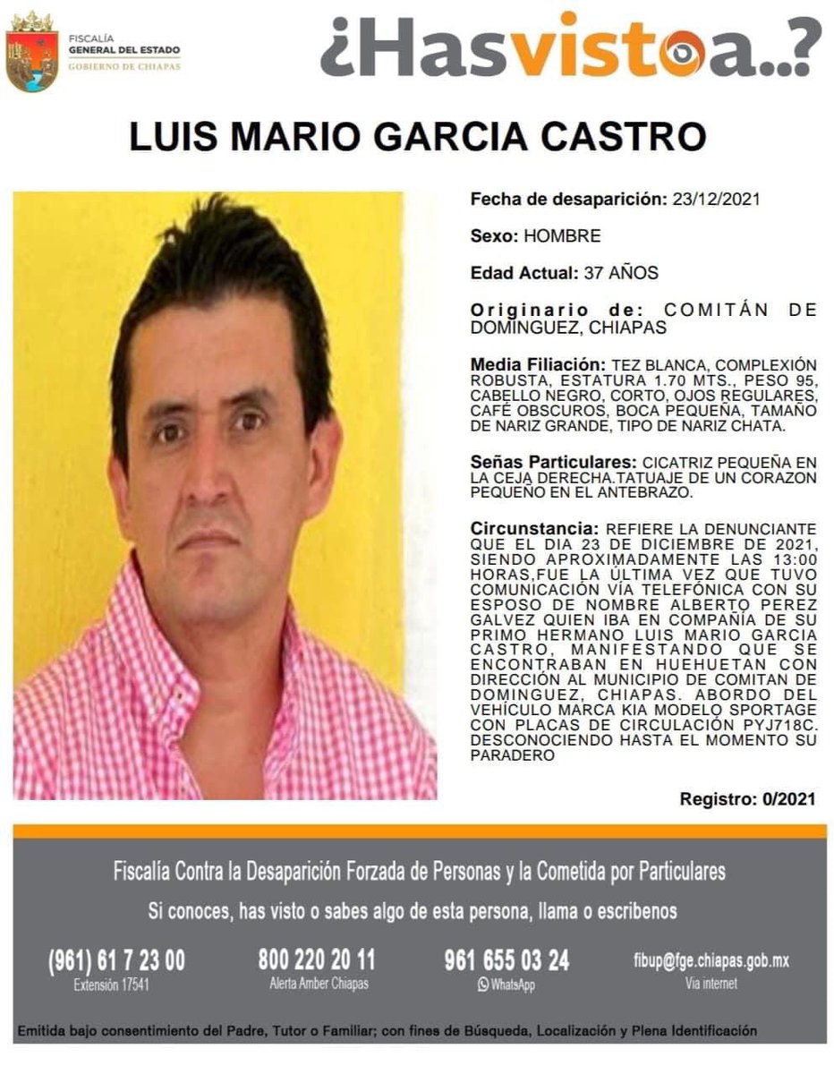 ANALEOALBARRAN's tweet photo. @botDesaparecidx  Seguimos buscándolos, por favor compartan #chiapas #desaparecidos #comitán @lopezdoriga @jzarzap @AztecaNoticias @Javier_Alatorre @c4jimenez @ https://t.co/O2R4mQIwoC