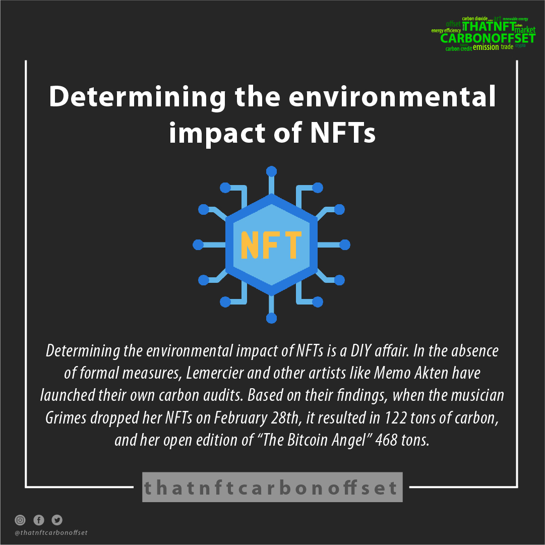 thatnftcarbon's tweet photo. Determining the environmental impact of NFTs
#nft #nftart #cryptoart #cryptoartist #NFTCommunity #digitalart #nftculture #nftnews #metaverse #digitalartwork #cryptocurrency #cryptocurrencies #cryprotraders #CarbonCredit #climatechange #cleanenergy #thatcarbonoffsetcompany https://t.co/hJpbKYgX9m
