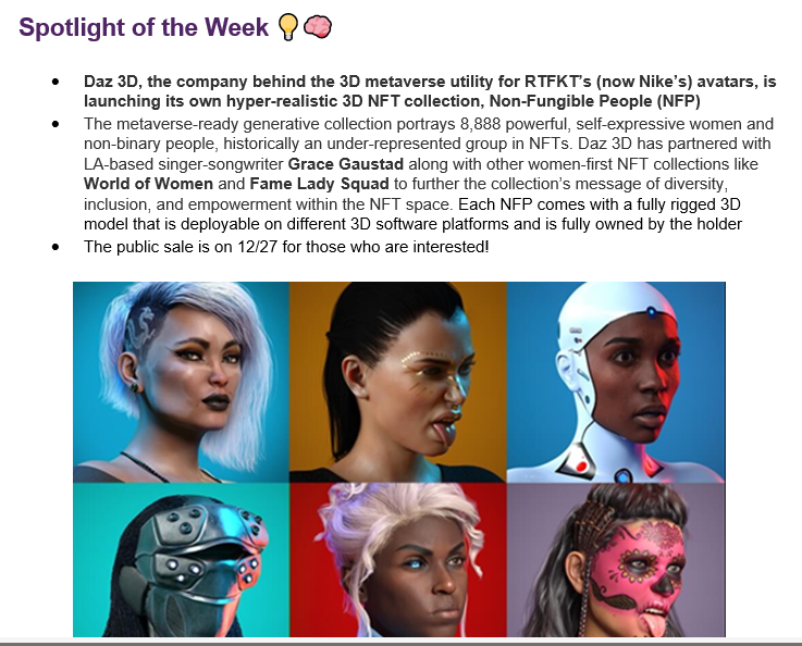 preston_woo's tweet photo. Thanks #liontree for highlighting @NFungiblePeople in your weekly newsletter! @adamgjudd @ManolisKats_ https://t.co/gX6wqv6ZYj