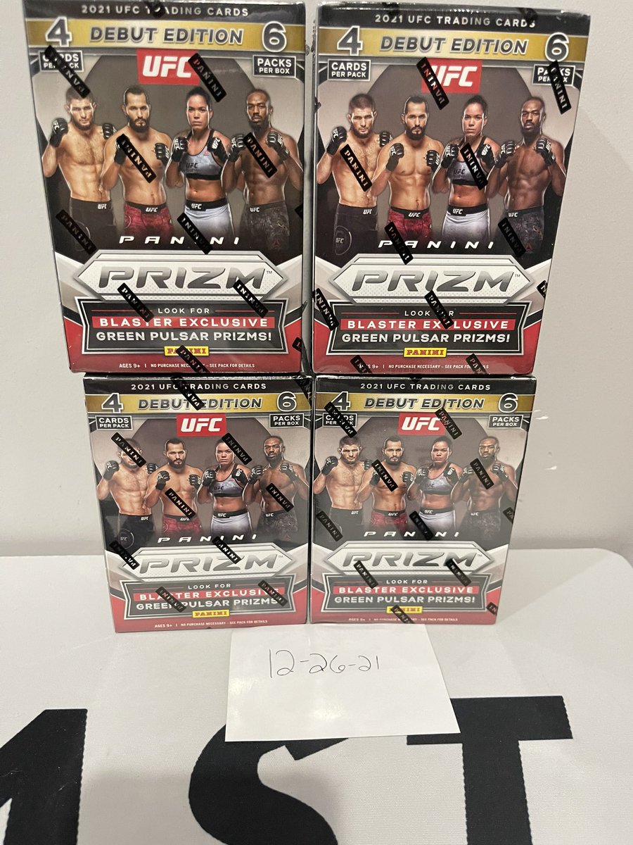 FastBreakCards's tweet image. 🔥Fast Break Fire Freebie🔥

Cost: FREE - Free S&amp;amp;H.

(One) 2021 UFC Prizm Blaster

When does it end? January 2nd, 2022 (ish)- 3-PM (ish) Eastern

How do I enter? Follow, Like, Retweet this post.

Can I win more than once? Yes

Only reply to @FastBreakCards regarding giveaways.