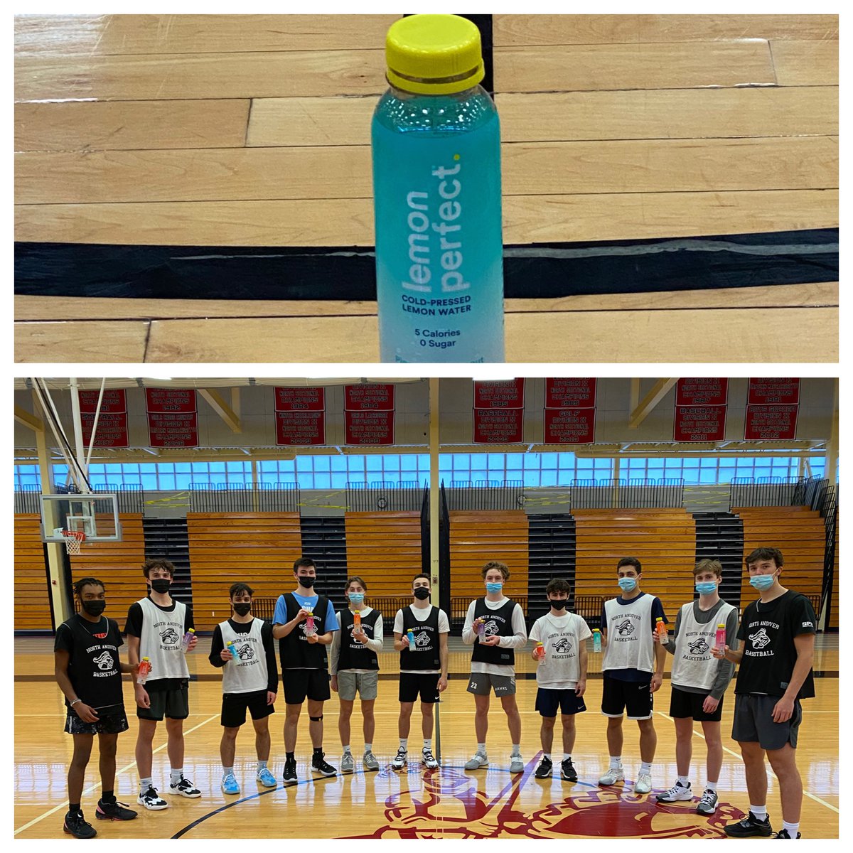 NAKnightshoop's tweet photo. Huge shout out to former Captain Brian Arkus (1998) for hooking up the squad with some Lemon Perfect hydrating water. Stuff is awesome! @lemonperfect @Brian_Arkus https://t.co/q924RCaZw1