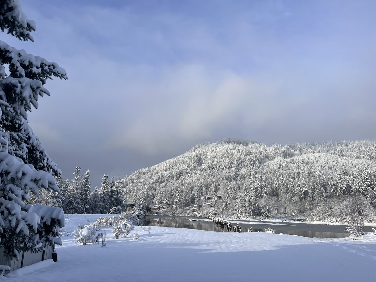 And just like that we got sun on the mountain! Blanchard sure is pretty in the snow ❄️